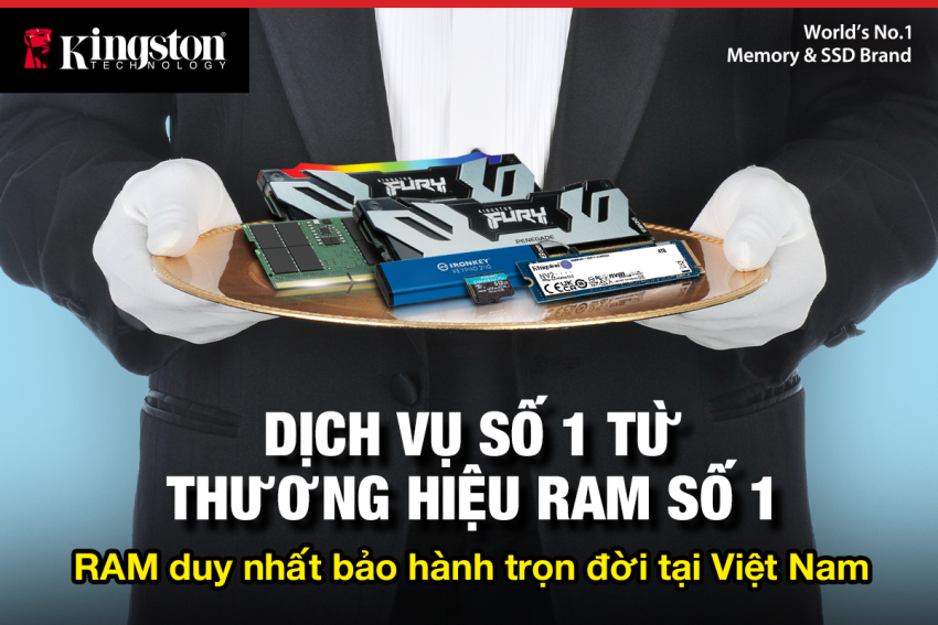 Kingston dẫn đầu thị trường với chính sách bảo hành trọn đời duy nhất